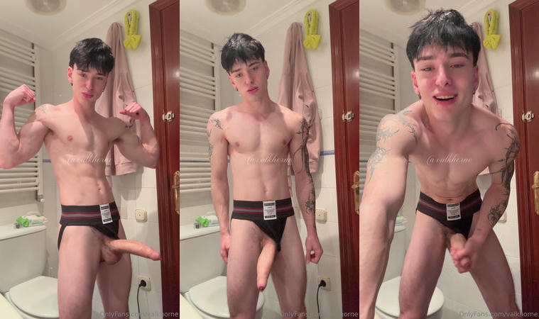 JustTheGays thumbnail for Stroking my big cock while wearing my jockstrap – Valk (valkhorne) - amateur gay porn from OnlyFans, MyVidster, GayForFans and more! - Young & Twink, Solo, Big Cock