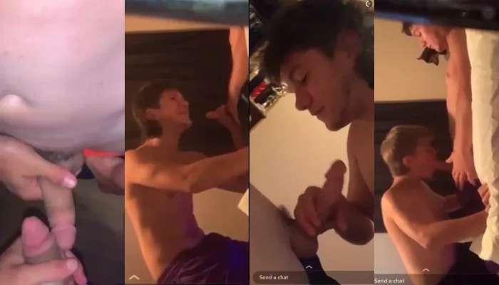JustTheGays thumbnail for Twinks suck eachother before bed - amateur gay porn from OnlyFans, MyVidster, GayForFans and more! - Young & Twink, Oral