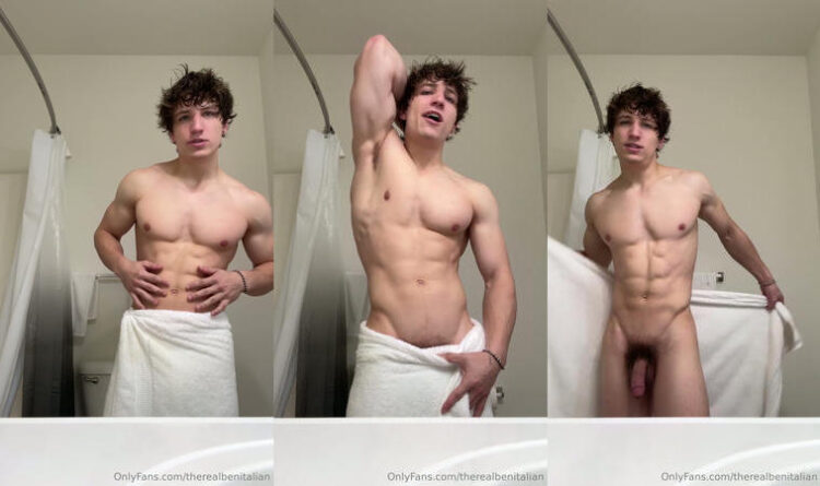 JustTheGays thumbnail for Showing off my muscular body and cock after a shower – Benjamin Verbeck (therealbenitalian) - amateur gay porn from OnlyFans, MyVidster, GayForFans and more! -