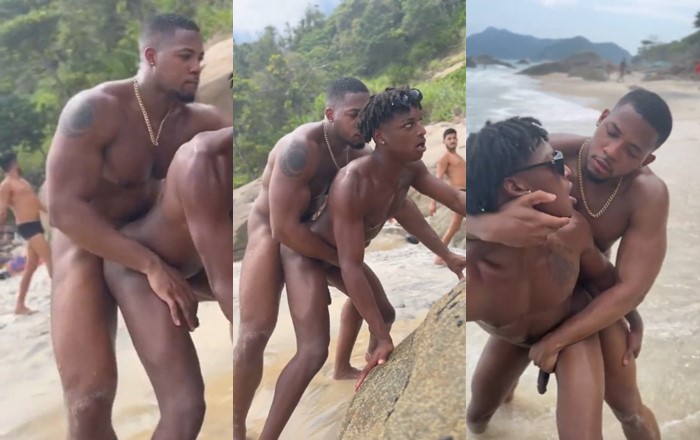 JustTheGays thumbnail for Getting fucked on the public beach by BBC - amateur gay porn from OnlyFans, MyVidster, GayForFans and more! - Bareback, Anal, Outdoor, Black