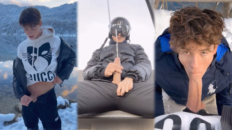 onlytwinks thumbnail for Sven jerks off on the ski lift and by the lake – ski day double cumshot – Svandylove