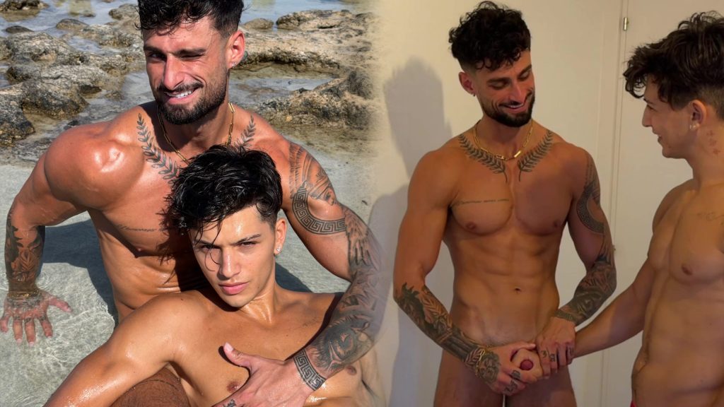 JustTheGays thumbnail for Jeffbsauce & Christopher Yianni (Chris_topher413) – I Was Stroking Him So Good Till He Came All Over My Lap - amateur gay porn from OnlyFans, MyVidster, GayForFans and more! - Jerk Off, Muscle, Young & Twink