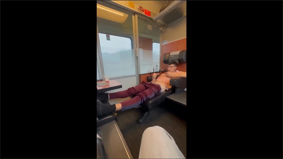 JustTheGays thumbnail for Twink jerks off on the train ride home - amateur gay porn from OnlyFans, MyVidster, GayForFans and more! - Jerk Off, Solo, Young & Twink
