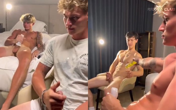 JustTheGays thumbnail for Rax Club – twinks jerk around the bedroom - amateur gay porn from OnlyFans, MyVidster, GayForFans and more! - Jerk Off, Toys, Young & Twink