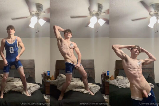 JustTheGays thumbnail for Showing off my wrestling singlet and cock - Joseph Yates (josephyates) - amateur gay porn from OnlyFans, MyVidster, GayForFans and more! - Muscle, Solo, Young & Twink