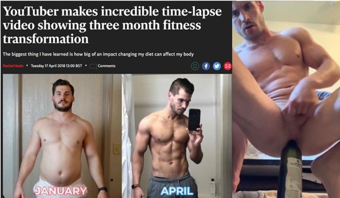 JustTheGays thumbnail for Straight fitness influencer rides a makeshift dildo while jerking off - amateur gay porn from OnlyFans, MyVidster, GayForFans and more! - Jerk Off, Muscle, Solo, Toys